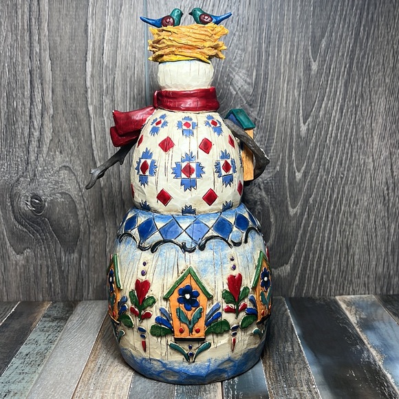 🌾 Jim Shore Vintage 2003 HEARTWOOD CREEK “ Winter’s Haven” Snowman - Picture 3 of 12
